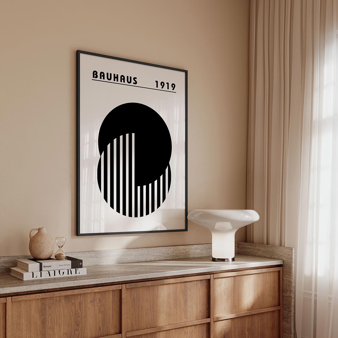  – geometrische Bauhaus poster in staand formaat