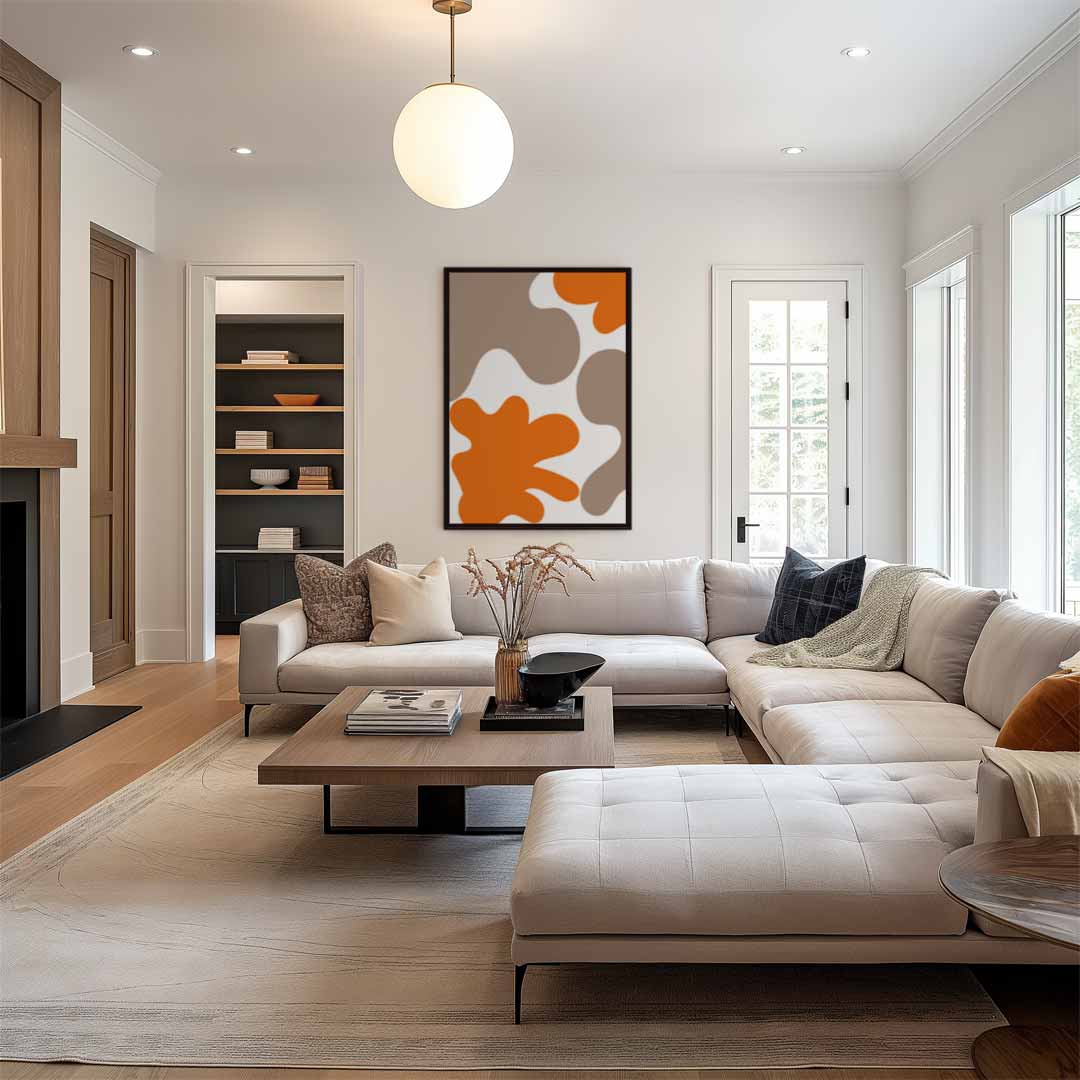 Vloeiende Vormen Abstract – staand kunstwerk voor modern interieur