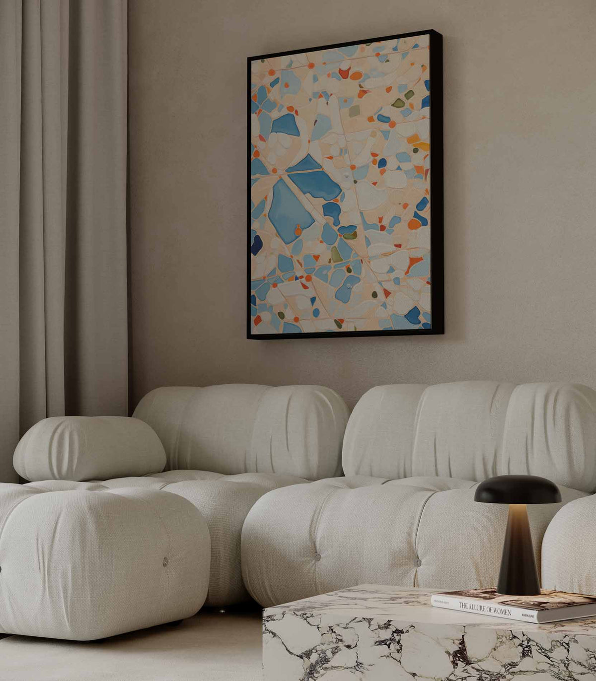 Vrolijk Abstract Patroon – staande wandkunst voor woonkamer of interieur
