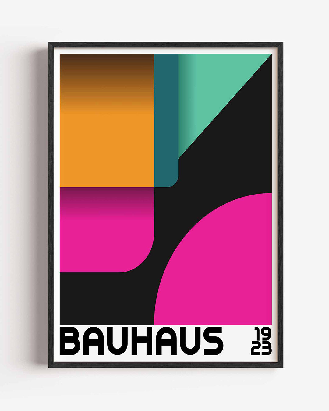 Vorm en kleur – staande Bauhaus poster als wanddecoratie