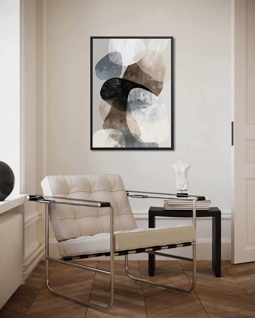 Organische vormen compositie – kunstwerk als stijlvolle wanddecoratie