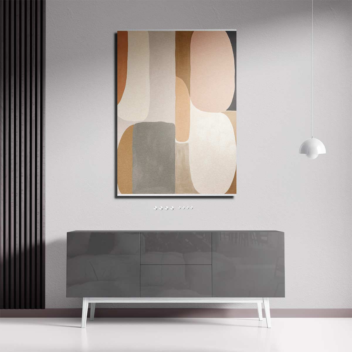 Aards Verlangen - Abstracte Harmonie in Kleur – portret kunstwerk als wanddecoratie, afbeelding 18