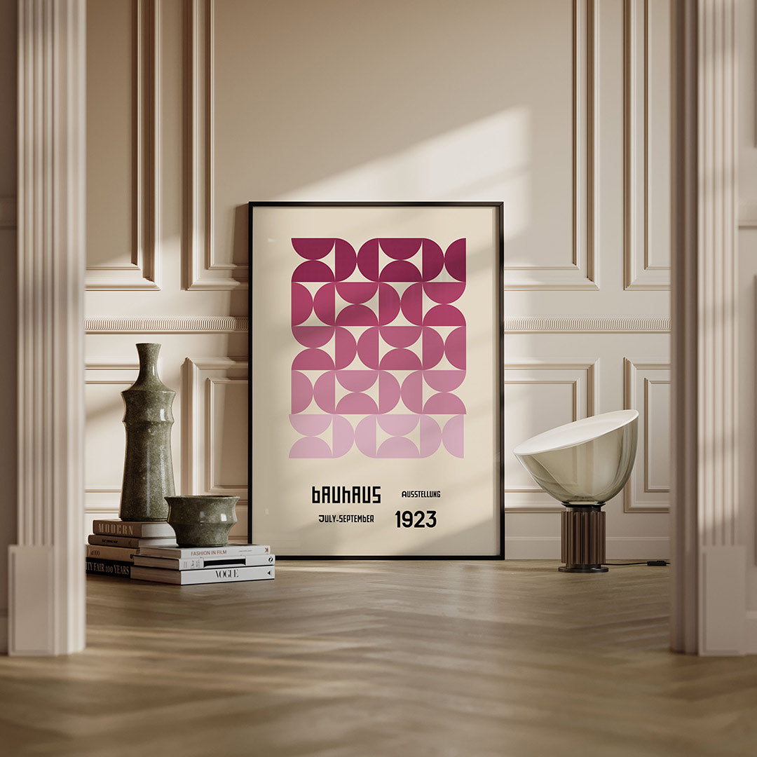 Vormritme en kleur – moderne Bauhaus wandkunst als poster