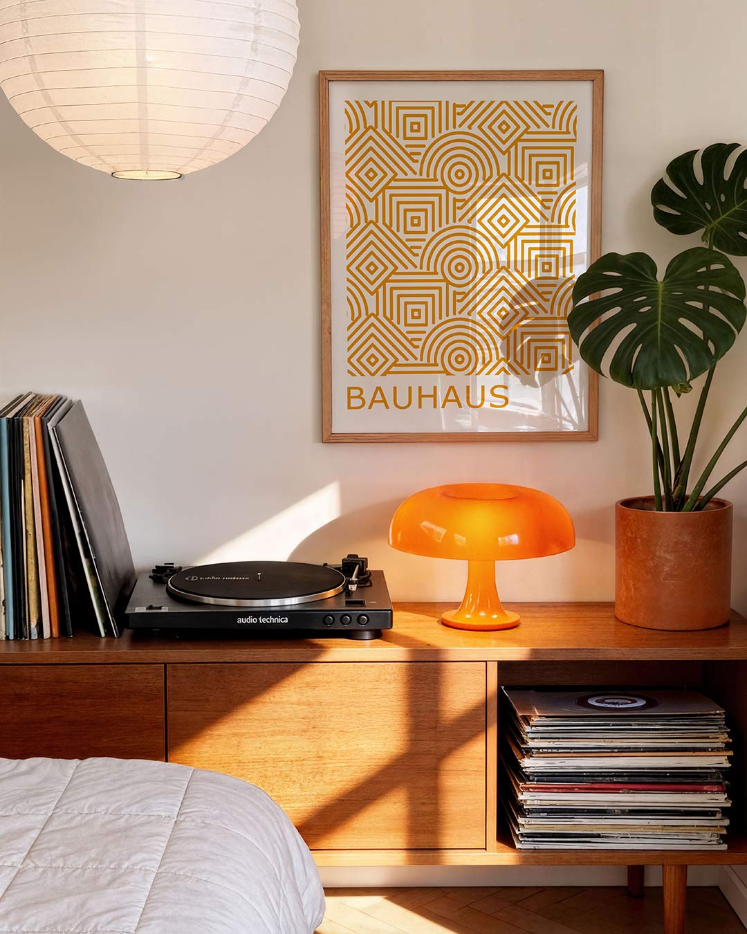 Lijnen en patronen – geometrische Bauhaus poster in staand formaat
