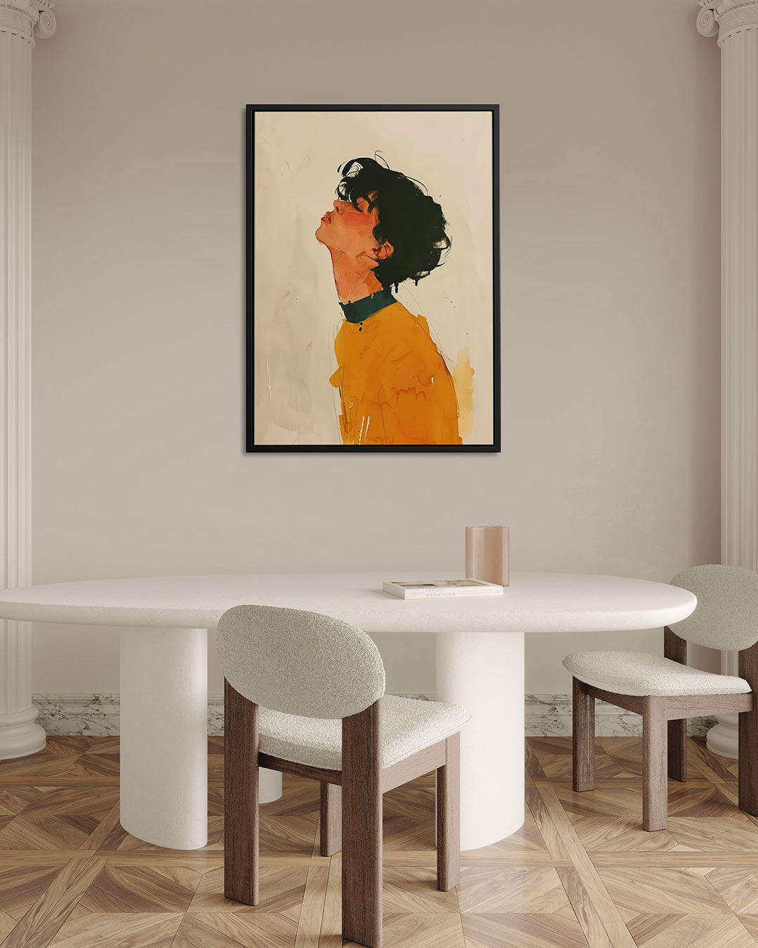 Portret illustratie – staand wanddecoratie kunstwerk