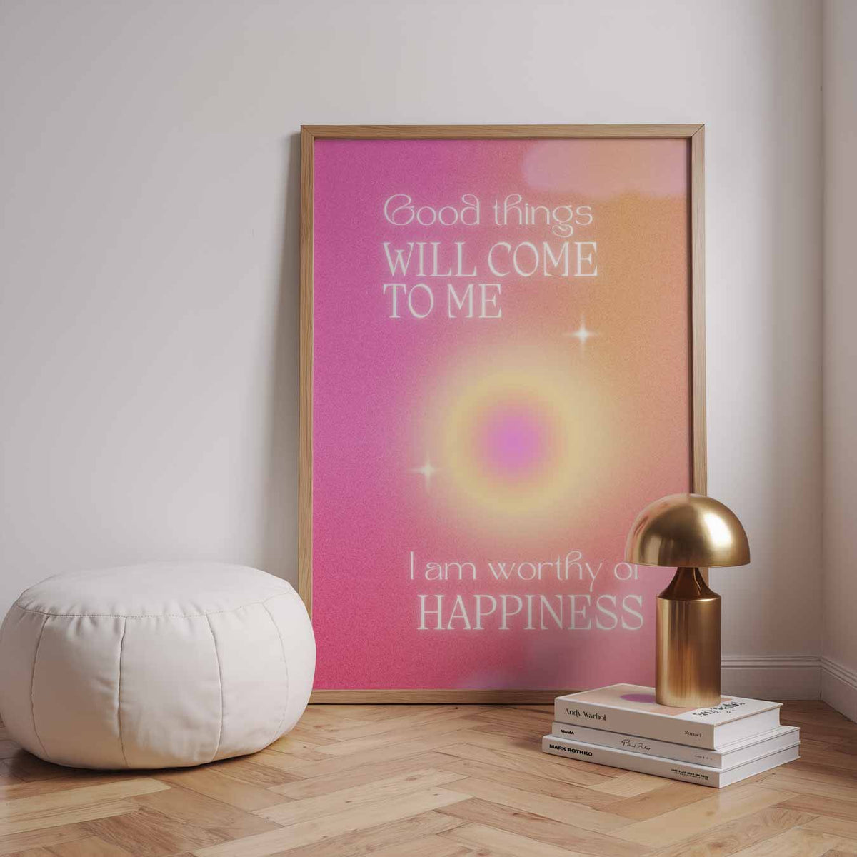 Good Things Will Come – staande muurposter met mindful uitstraling