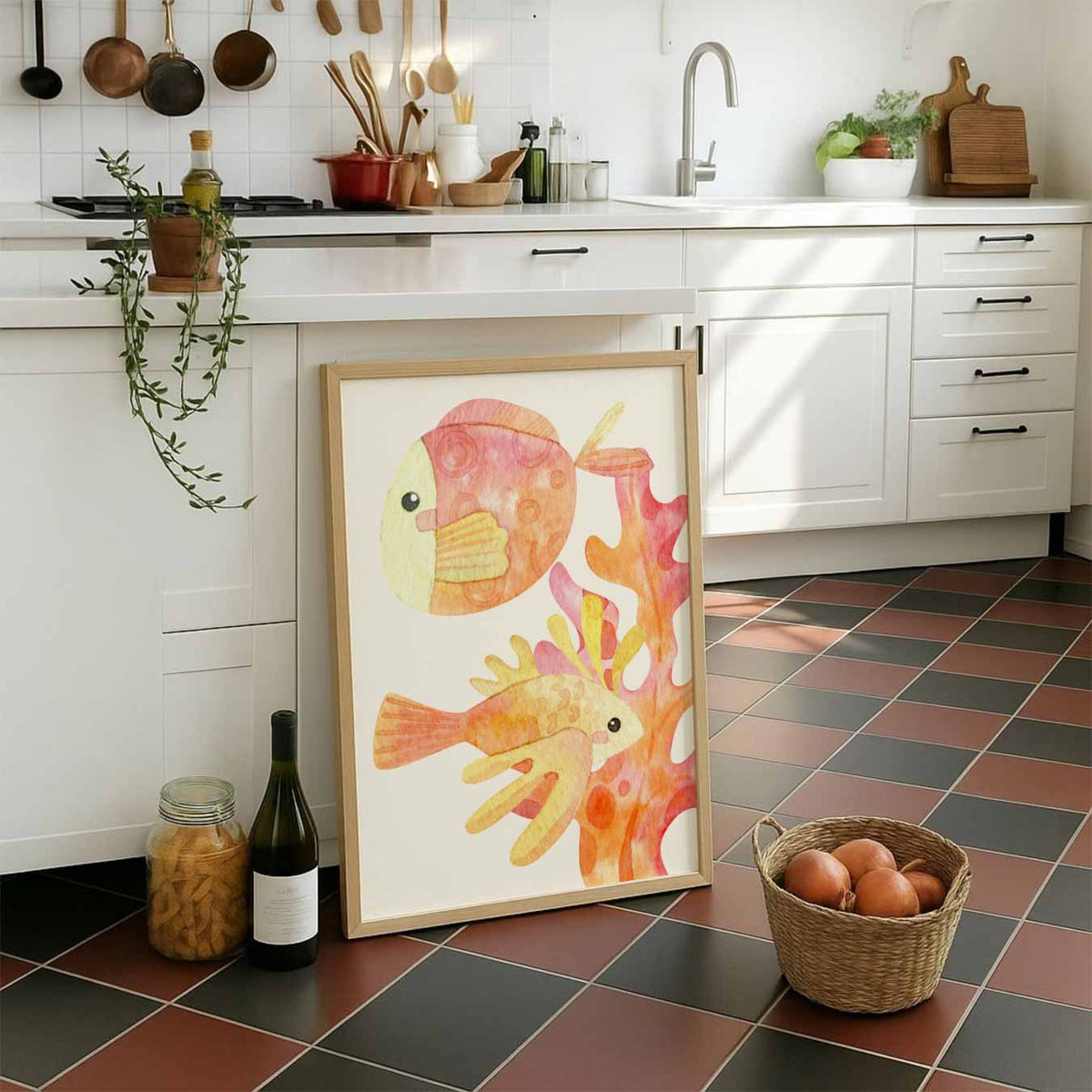 Goudvis en Koraal – dieren portret poster, afbeelding 7