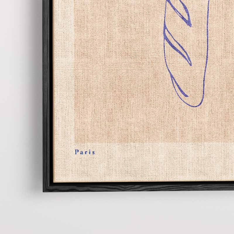 Minimalistische Baguette Illustratie – plexiglas kunstwerk als wanddecoratie