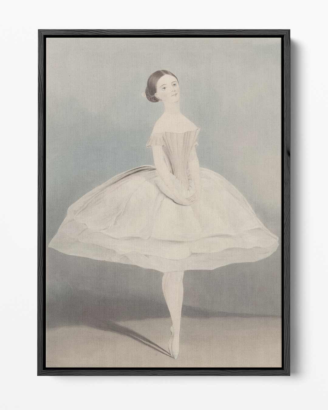 Elegante Ballerina in Rust – portret kunstwerk als wanddecoratie