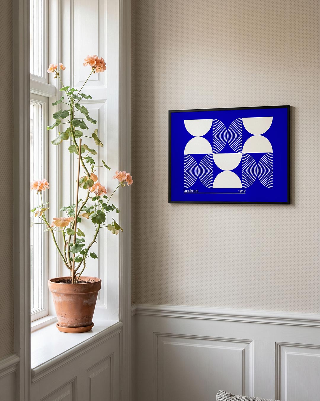 Vorm en lijnen – liggende Bauhaus poster voor aan de muur