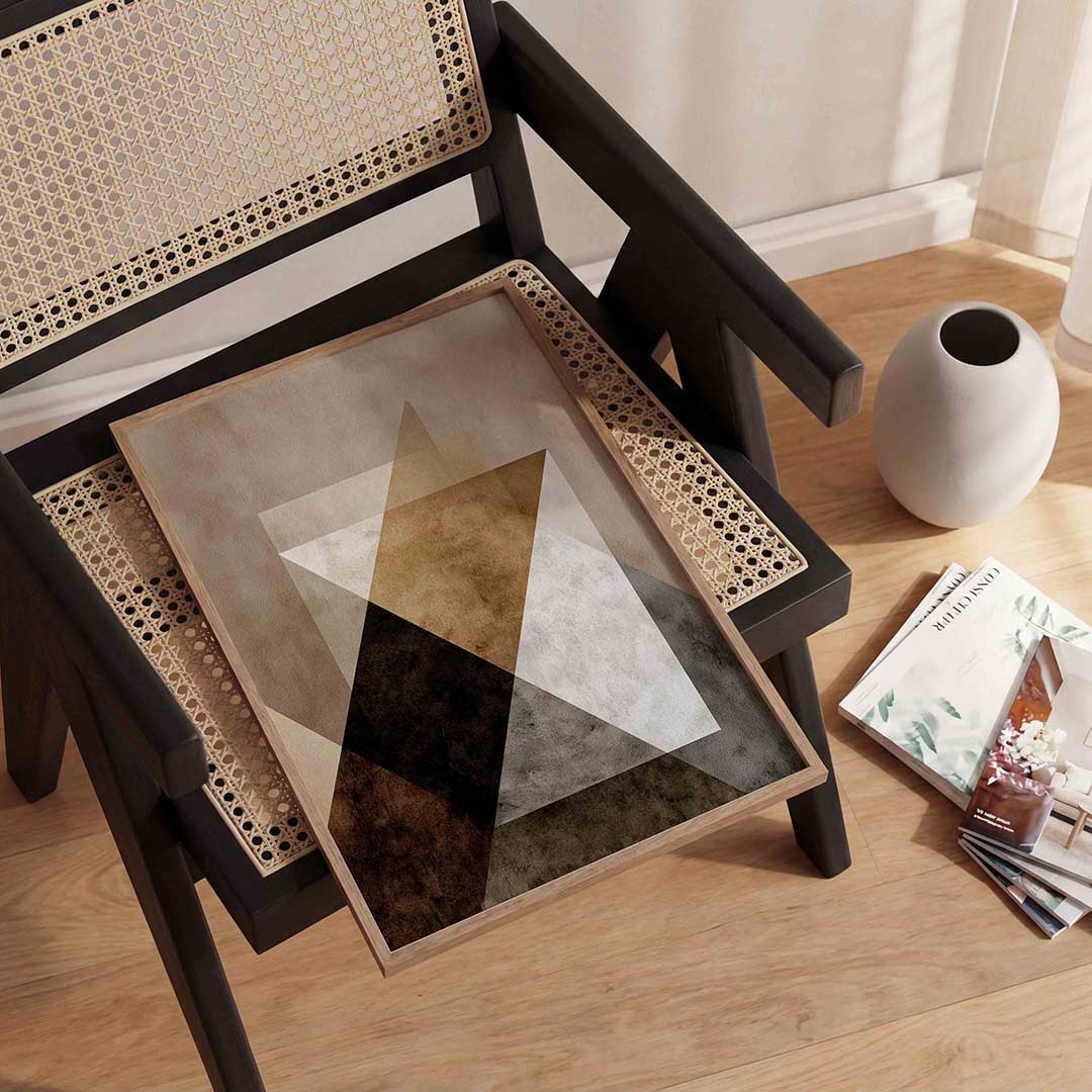 Geometrische vormen – abstracte wandkunst als portret poster