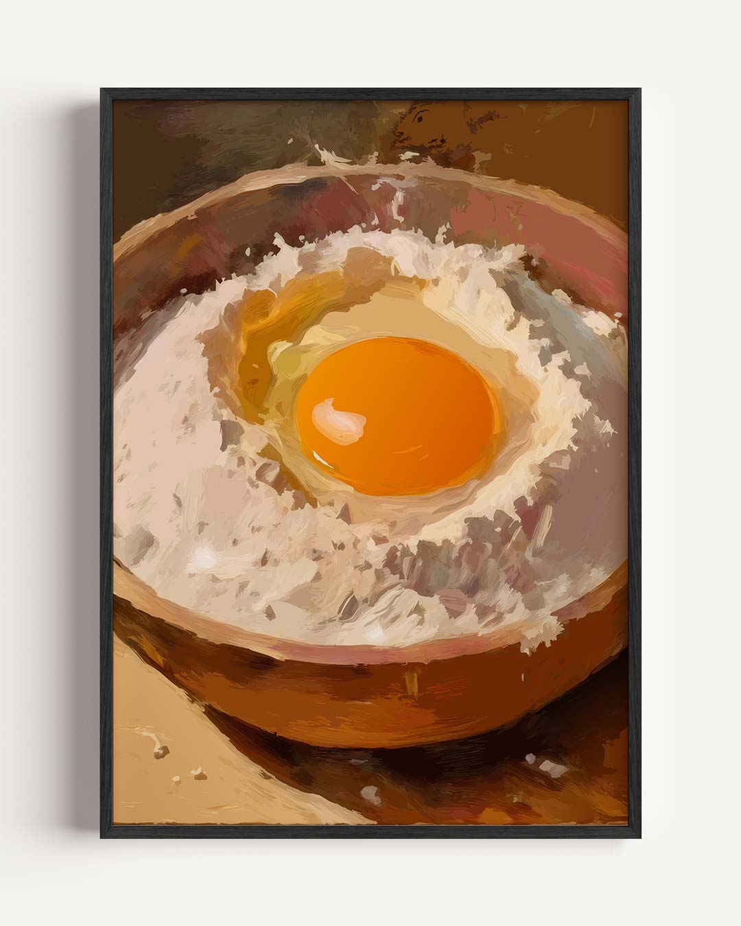 Kunstzinnige Eierdop Schilderij – keuken portret poster als wanddecoratie
