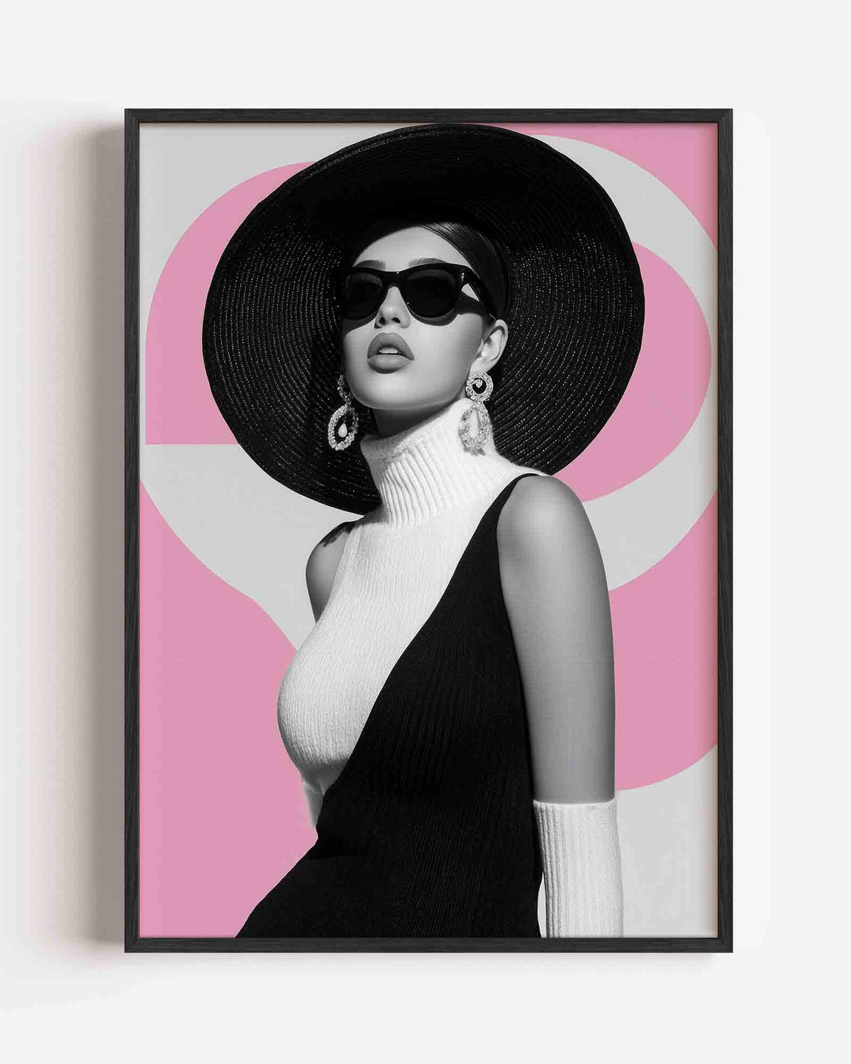 Vrouw met hoed – Pop Art portret poster als wanddecoratie