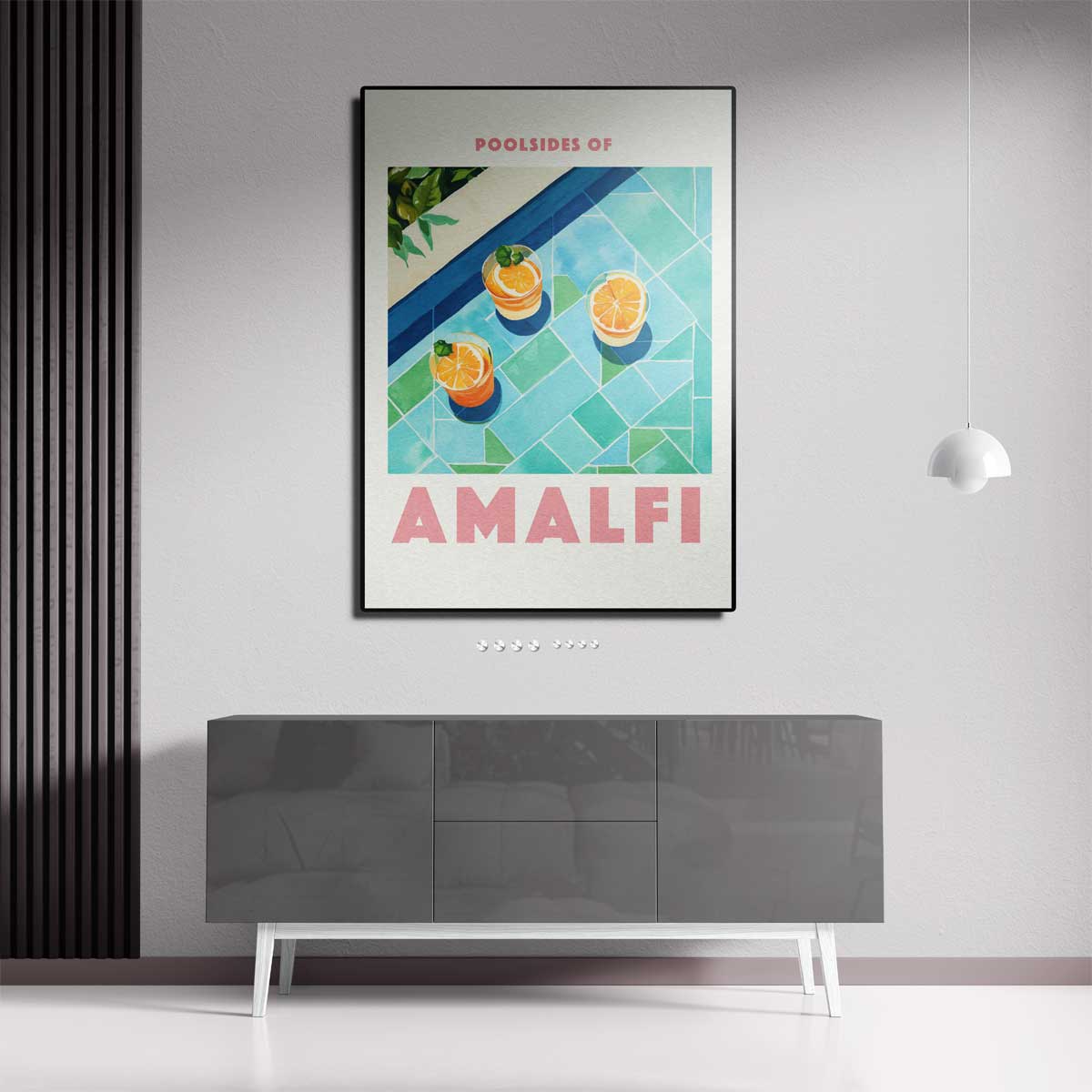 Poolside Genieten in Amalfi – staand kunstwerk voor modern interieur