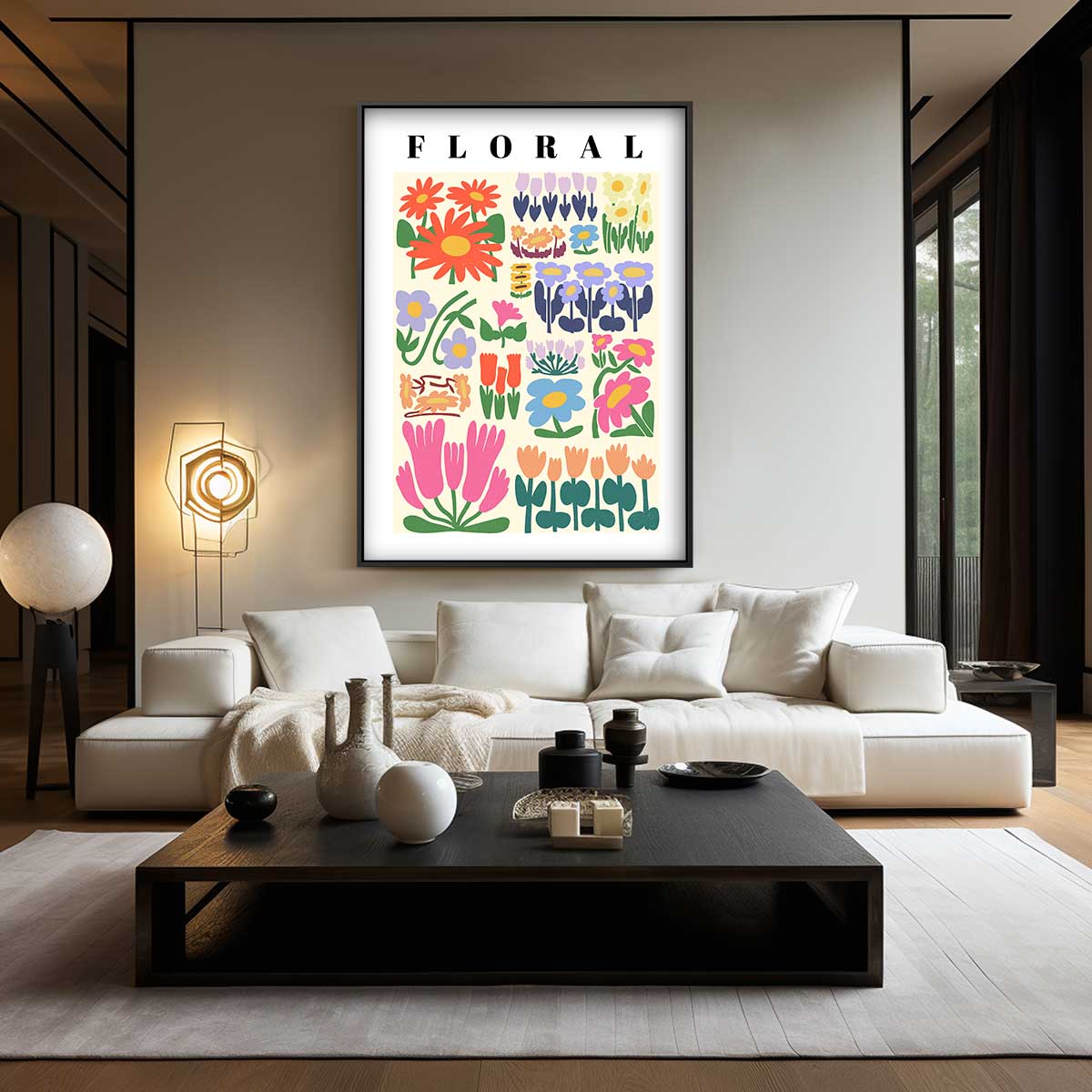 Bloemenpracht Poster – dibond wanddecoratie in staand formaat