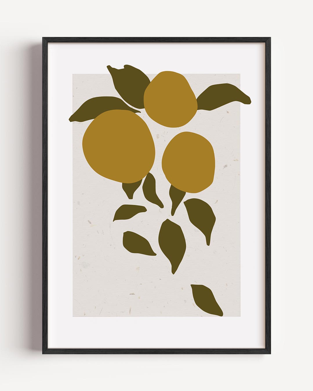Moderne Citrus Abstract – bloemen portret poster als wanddecoratie
