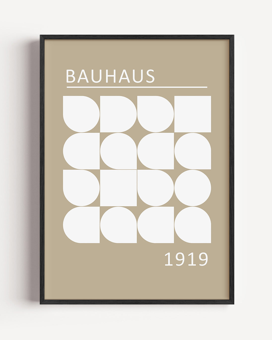 Vormritme en balans – staande Bauhaus poster als wanddecoratie