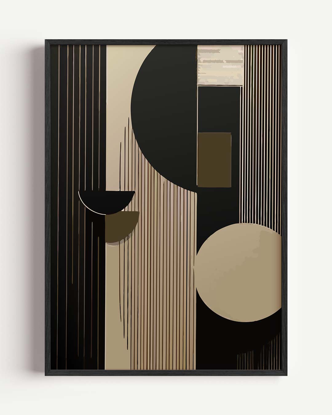 Moderne Geometrische Kunstposter – kleurrijke abstracte portret poster als wanddecoratie