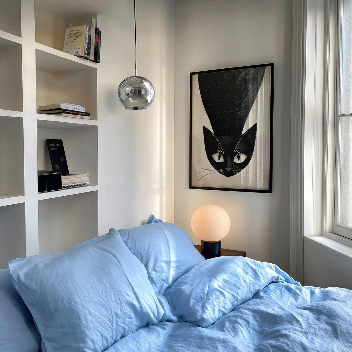 Stijlvolle Kattenposter – staande muurposter met dierenthema