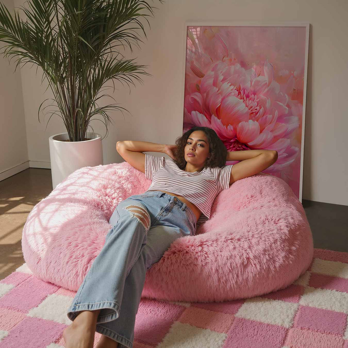 Bloemendroom Kunstposter – staande muurposter met Popart uitstraling