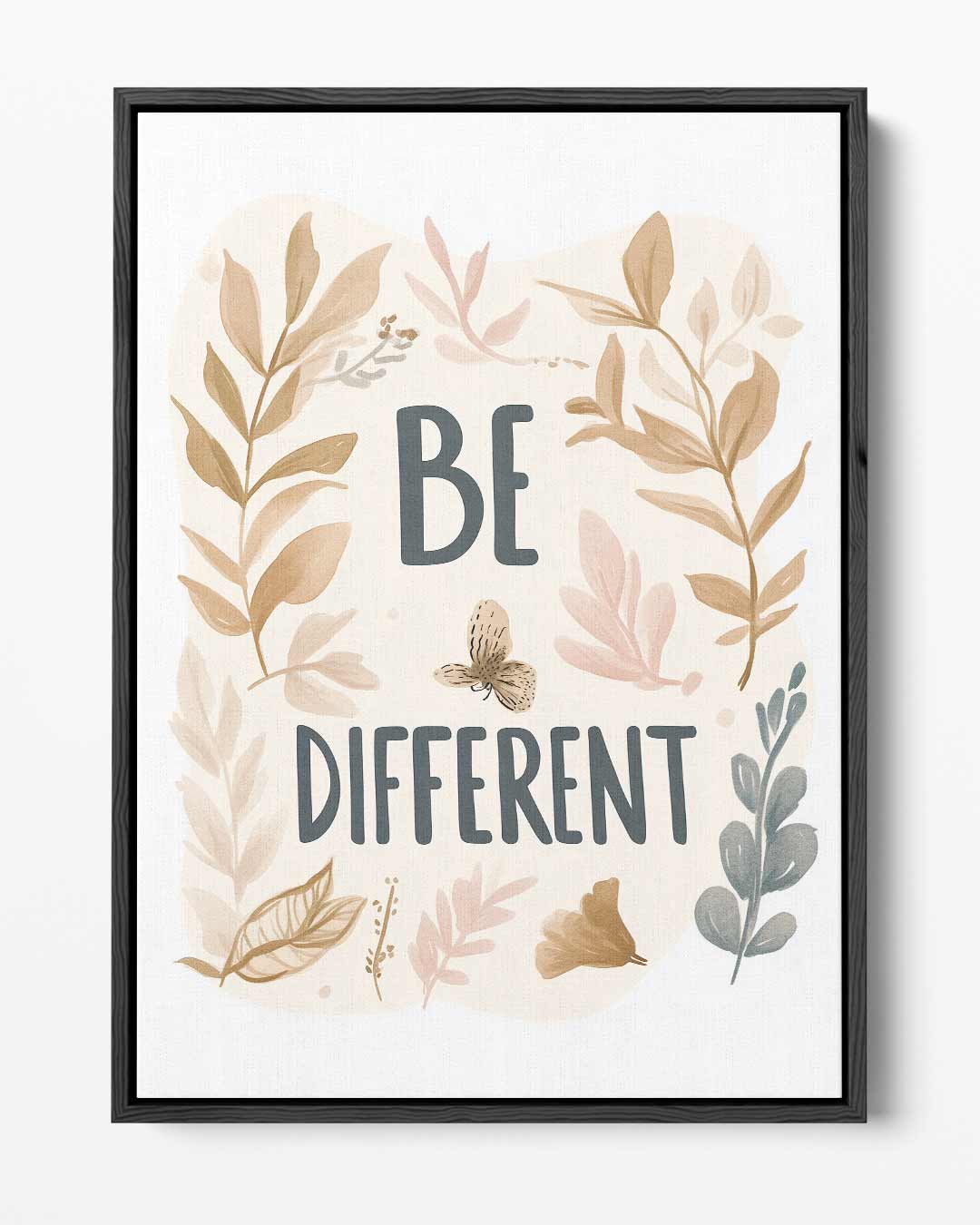 Be Different Bladeren Kunstwerk – portret kunstwerk als wanddecoratie