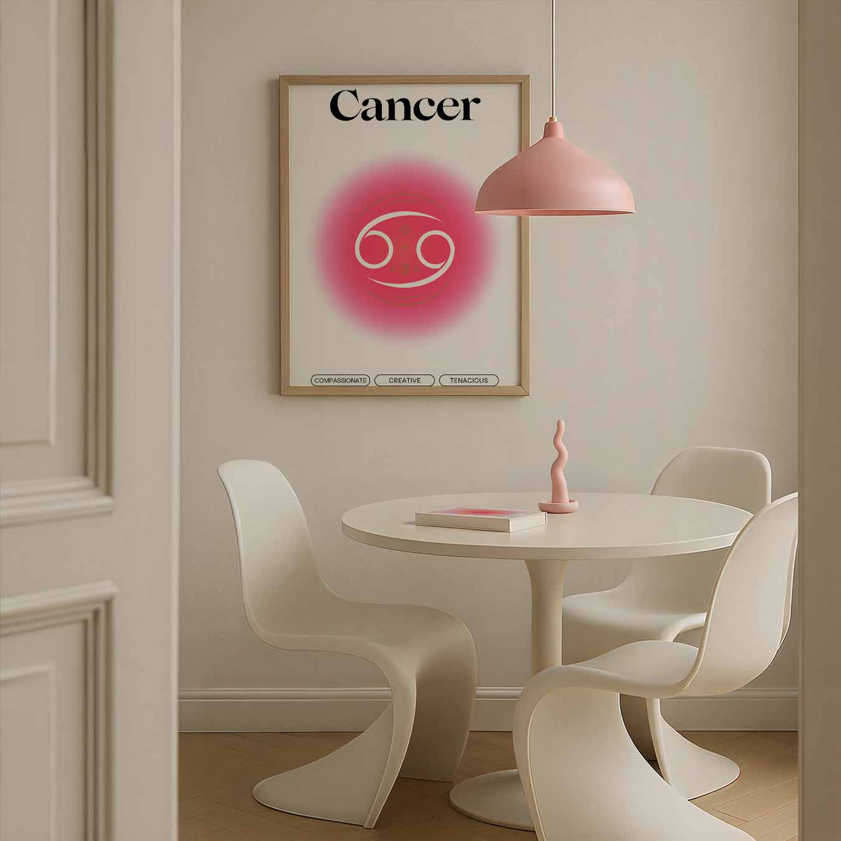 Inspirerende Kreeft Astrologieposter – staande mindful wanddecoratie van WallArtistic