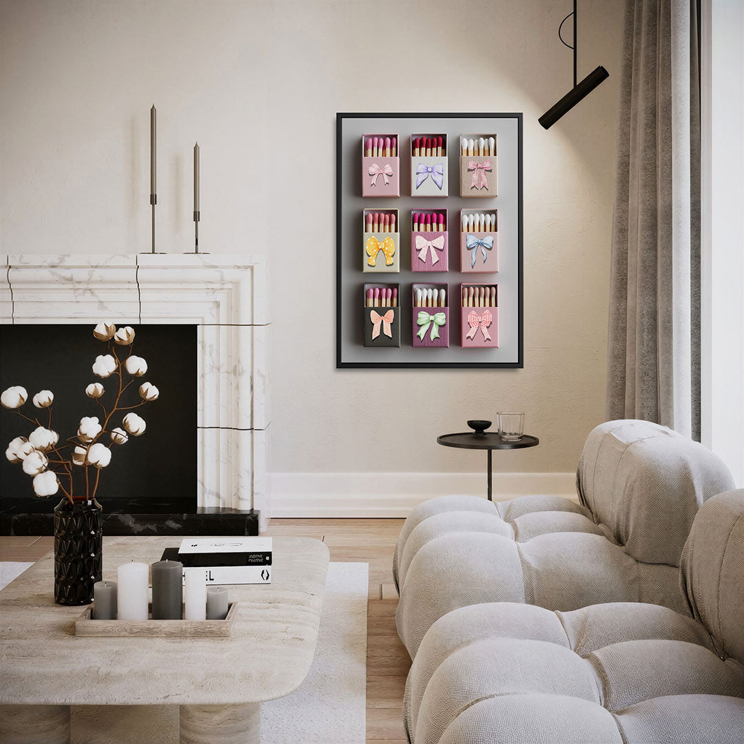 Creatieve strikjes – staand wanddecoratie kunstwerk