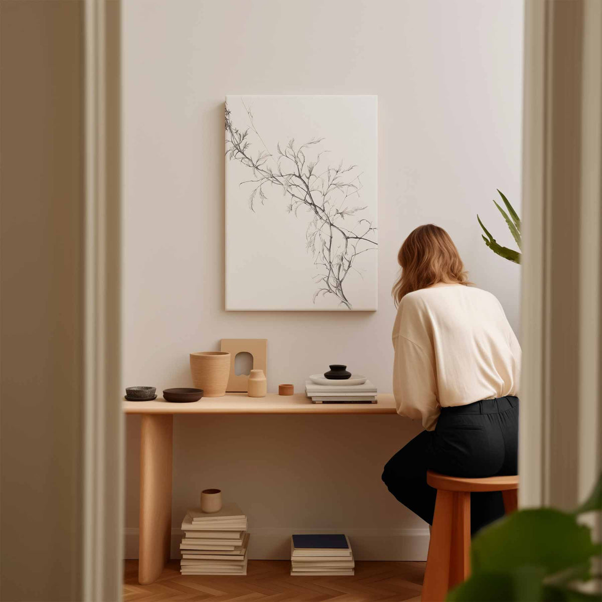 Delicate Dans van Takken – canvas kunstwerk als wanddecoratie
