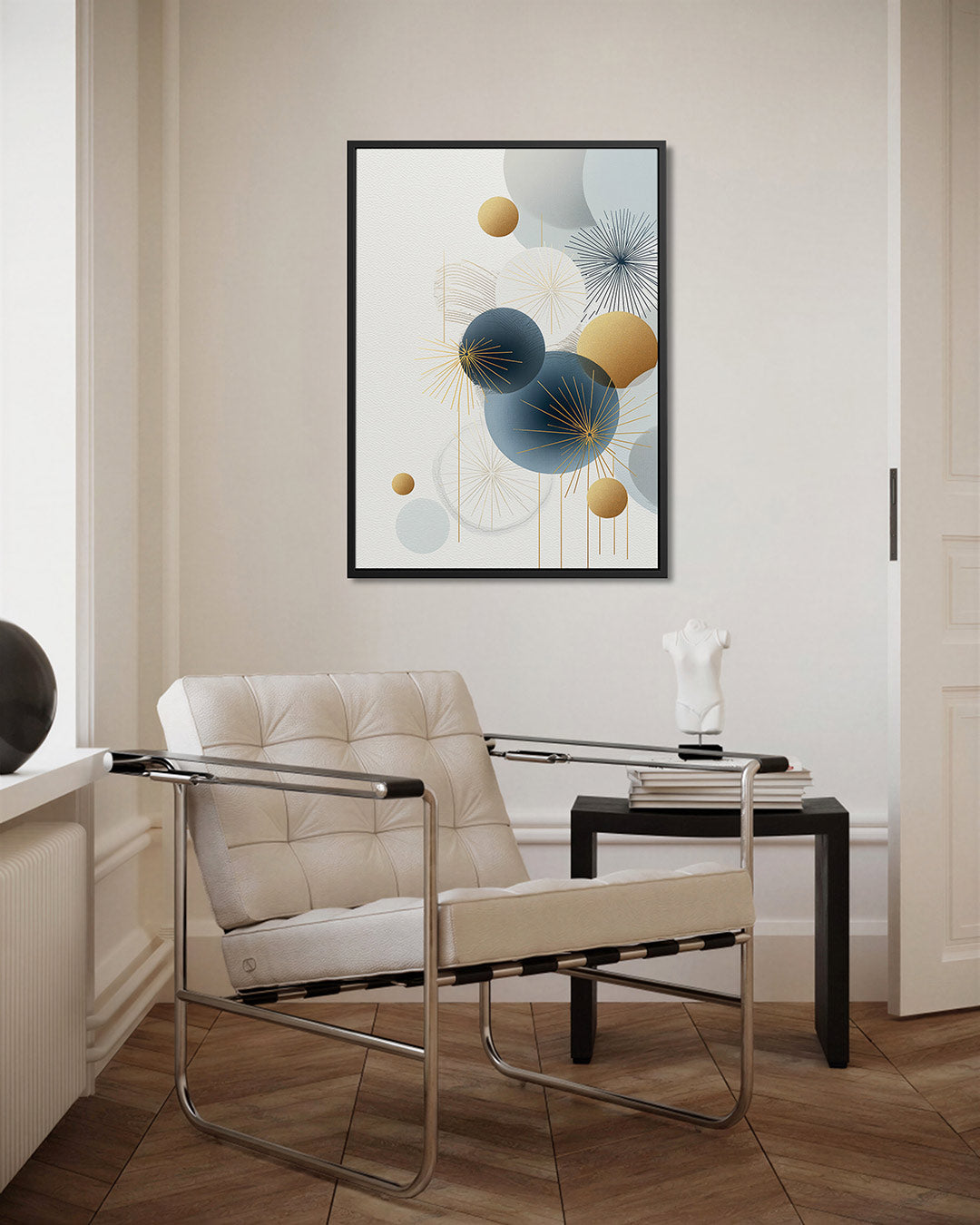 Geometrische cirkelcompositie – staand wanddecoratie kunstwerk