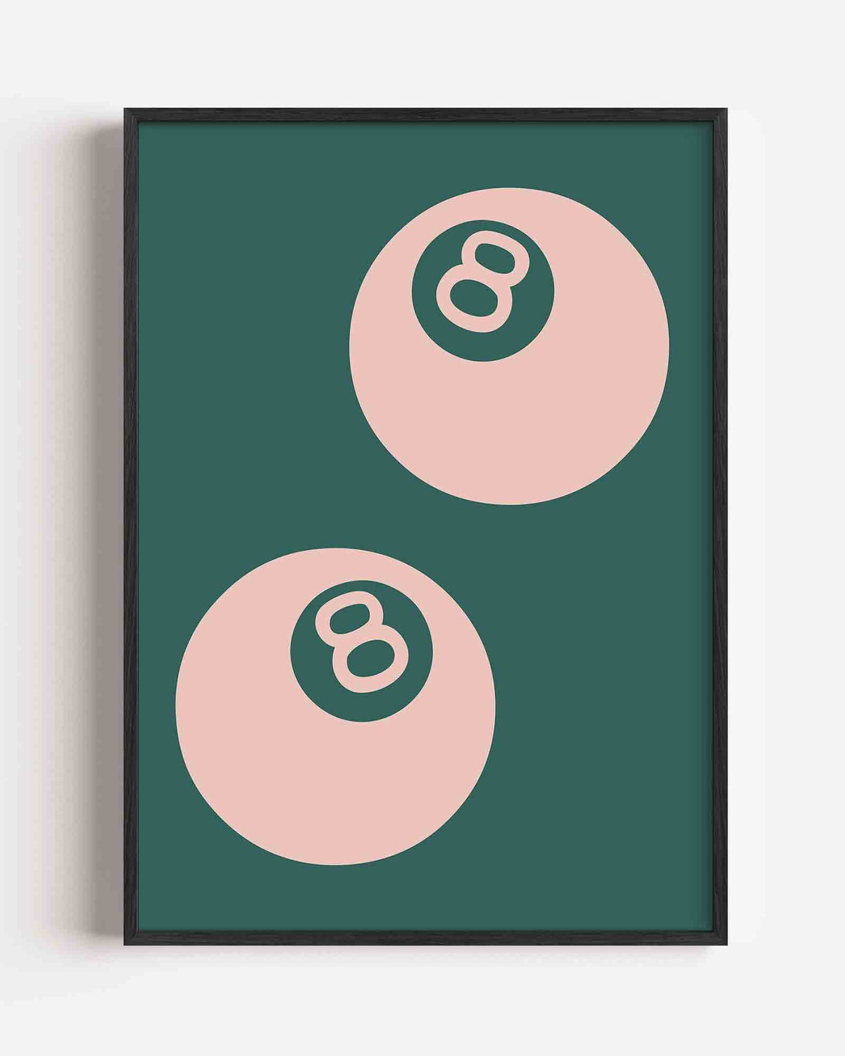 Twee biljartballen – Pop Art portret poster als wanddecoratie