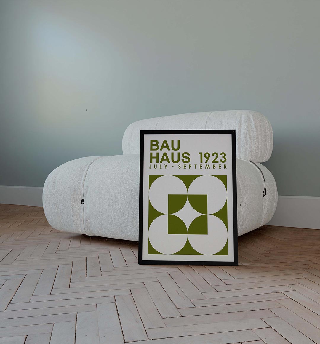 Vormen en vlakken – geometrische poster in Bauhaus-stijl van WallArtistic