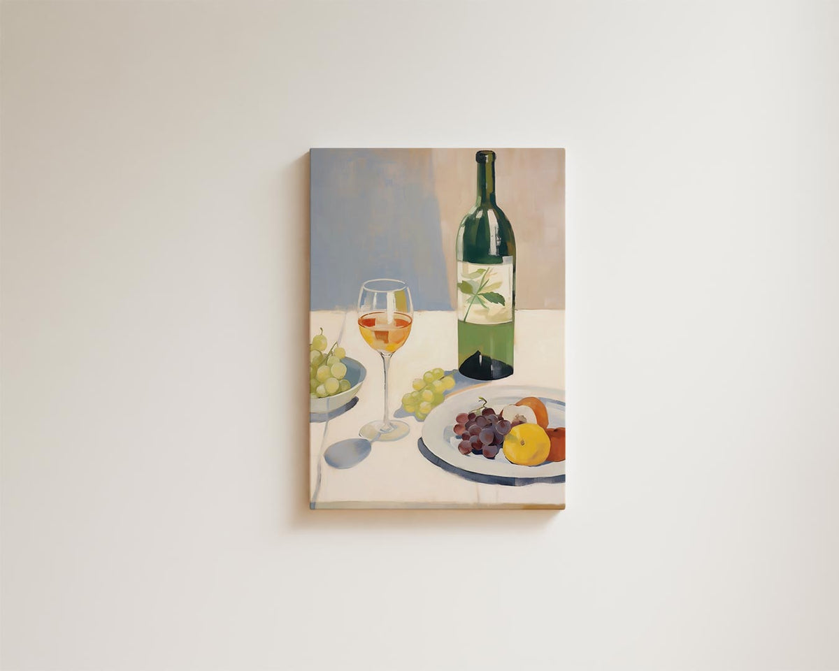 Stilleven met Wijn en Vruchten – portret kunstwerk als wanddecoratie, afbeelding 15