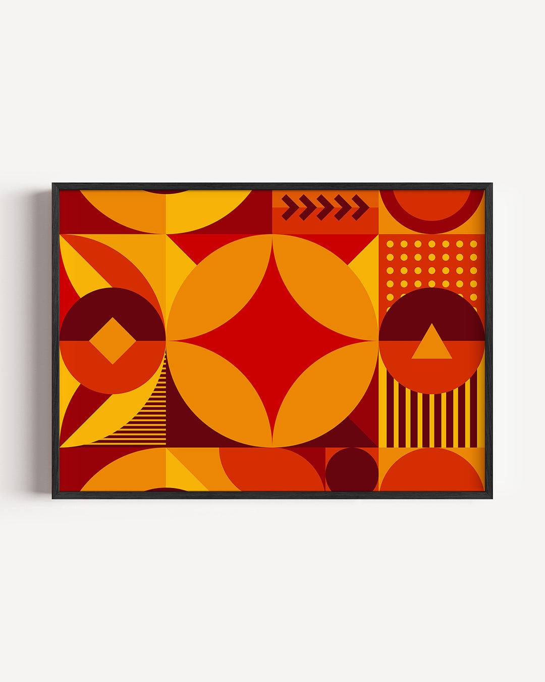 Vorm en balans – liggende Bauhaus poster als wanddecoratie