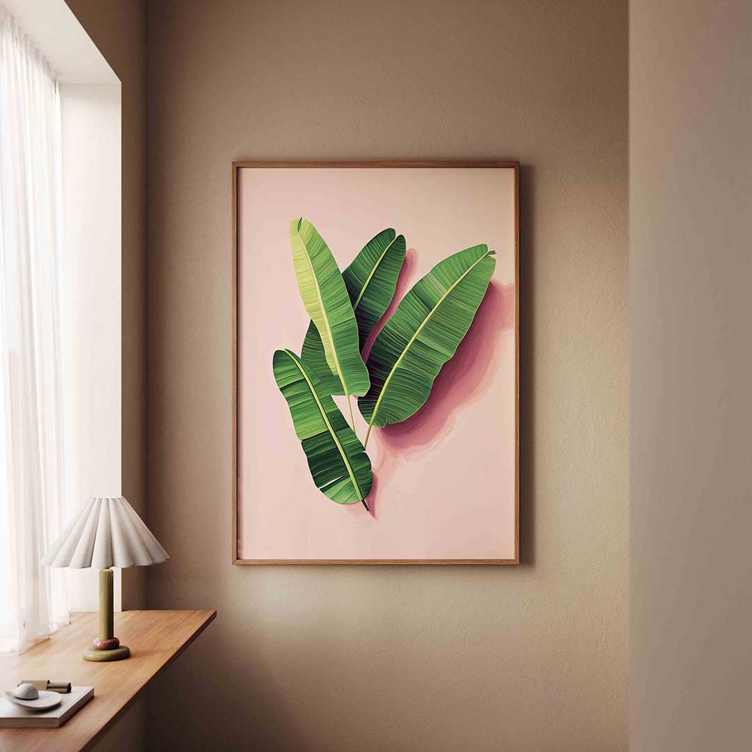 Banana bladeren – staande jungle wanddecoratie van WallArtistic