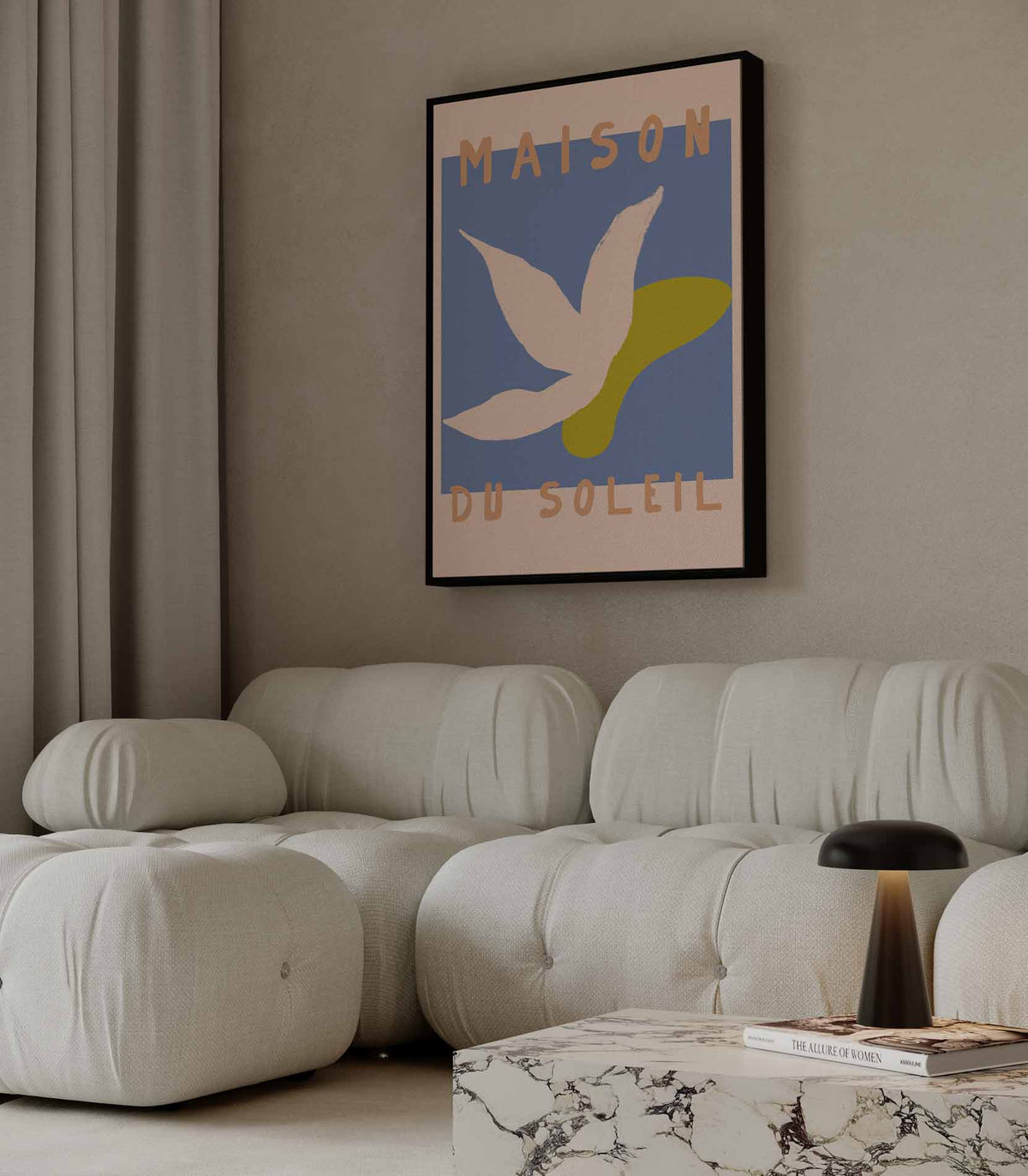 Zonsondergang Bloem – staande wandkunst voor woonkamer of interieur