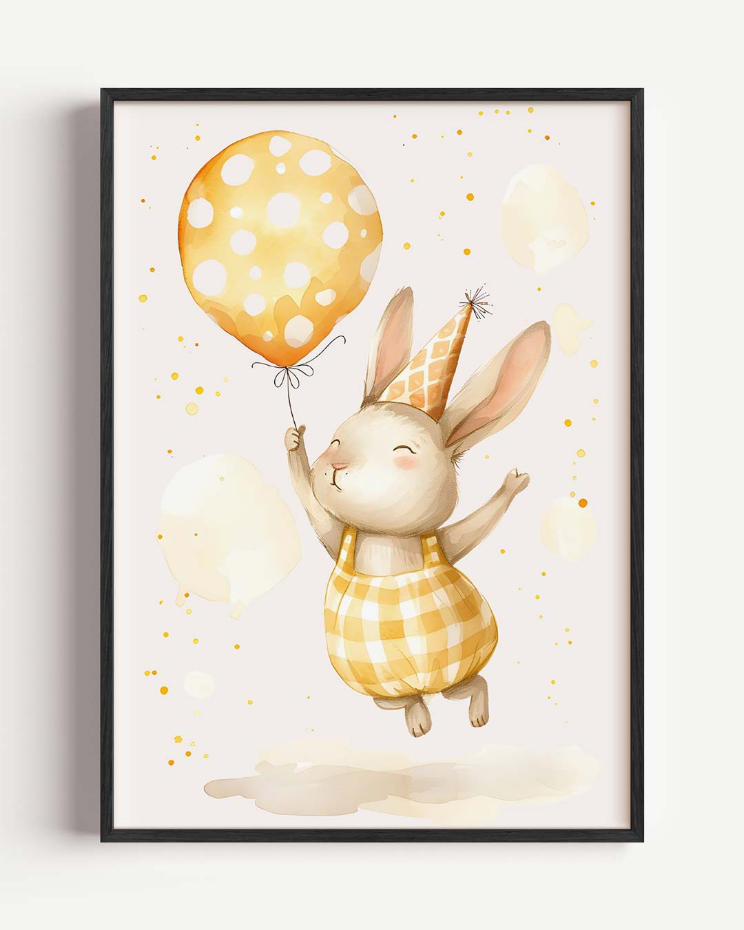 Vrolijke Konijntje – kids portret poster als wanddecoratie
