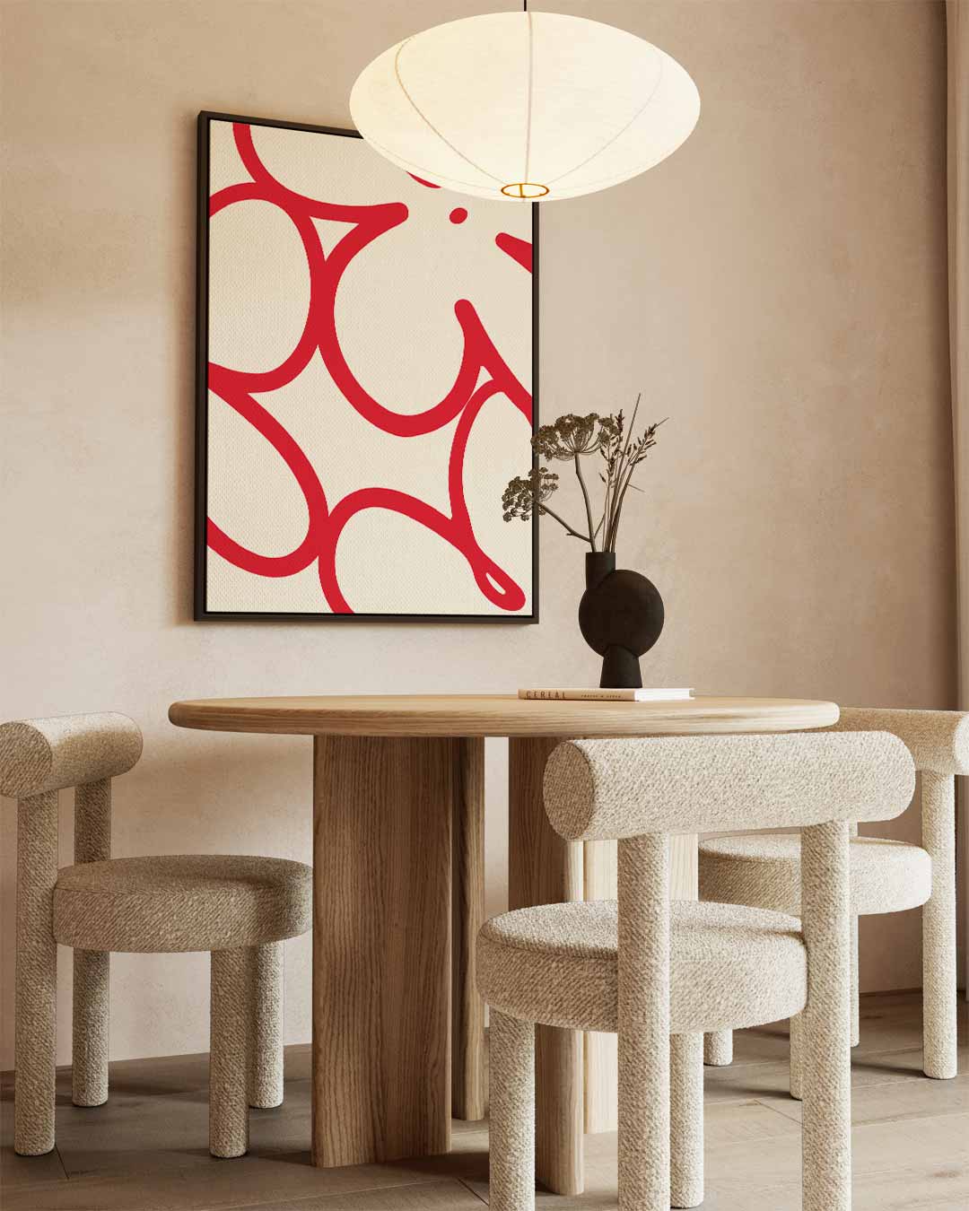 Dansende Lijnen – staande wandkunst voor woonkamer of interieur