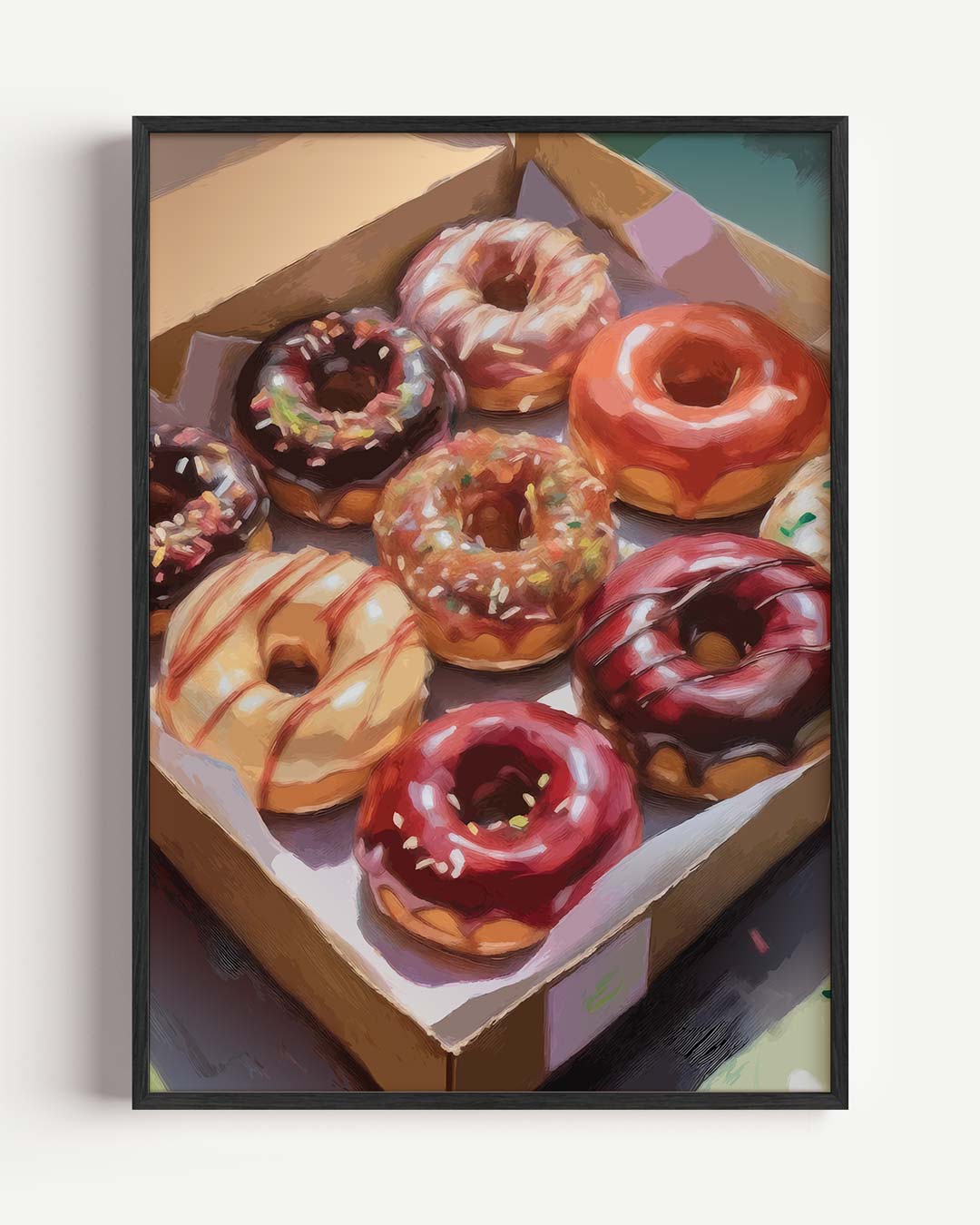 Donuts – keuken portret poster als wanddecoratie