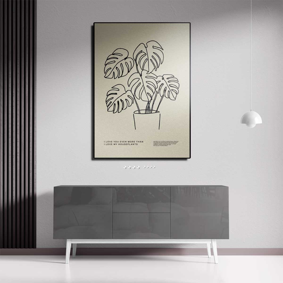 Liefde voor Kamerplanten Poster – staande wandkunst voor woonkamer of interieur