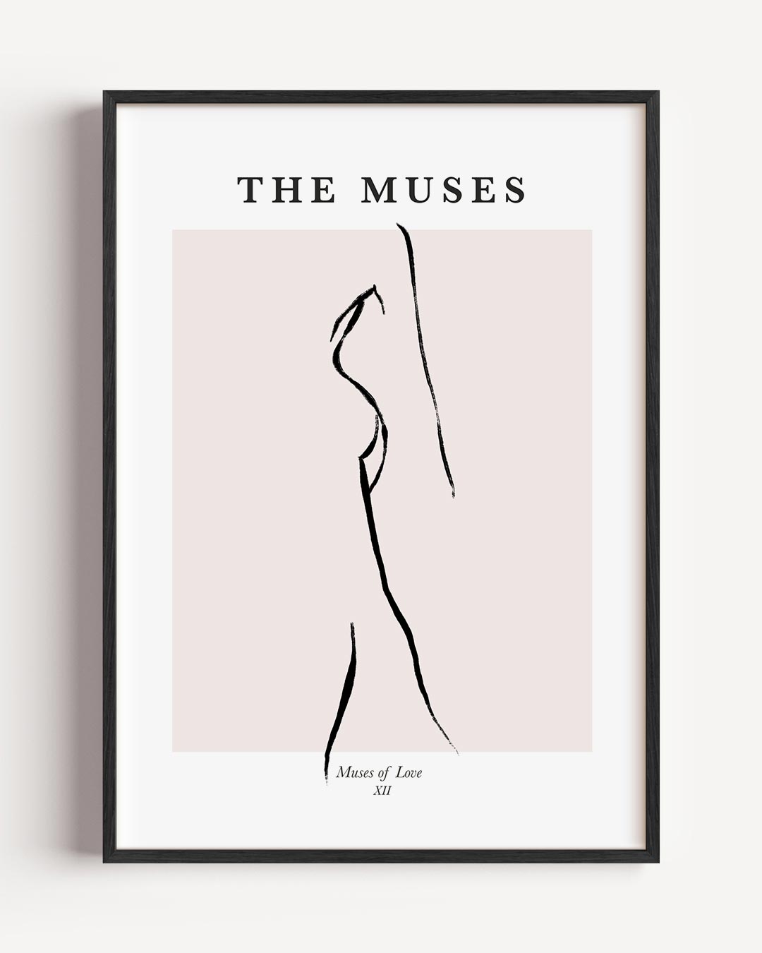 The Muses Abstracte Lijnkunst – lijntekening portret poster als wanddecoratie