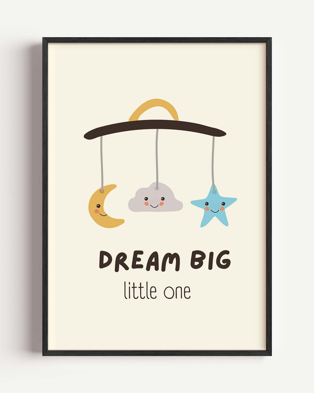Droom Grote Dromen – kids portret poster als wanddecoratie