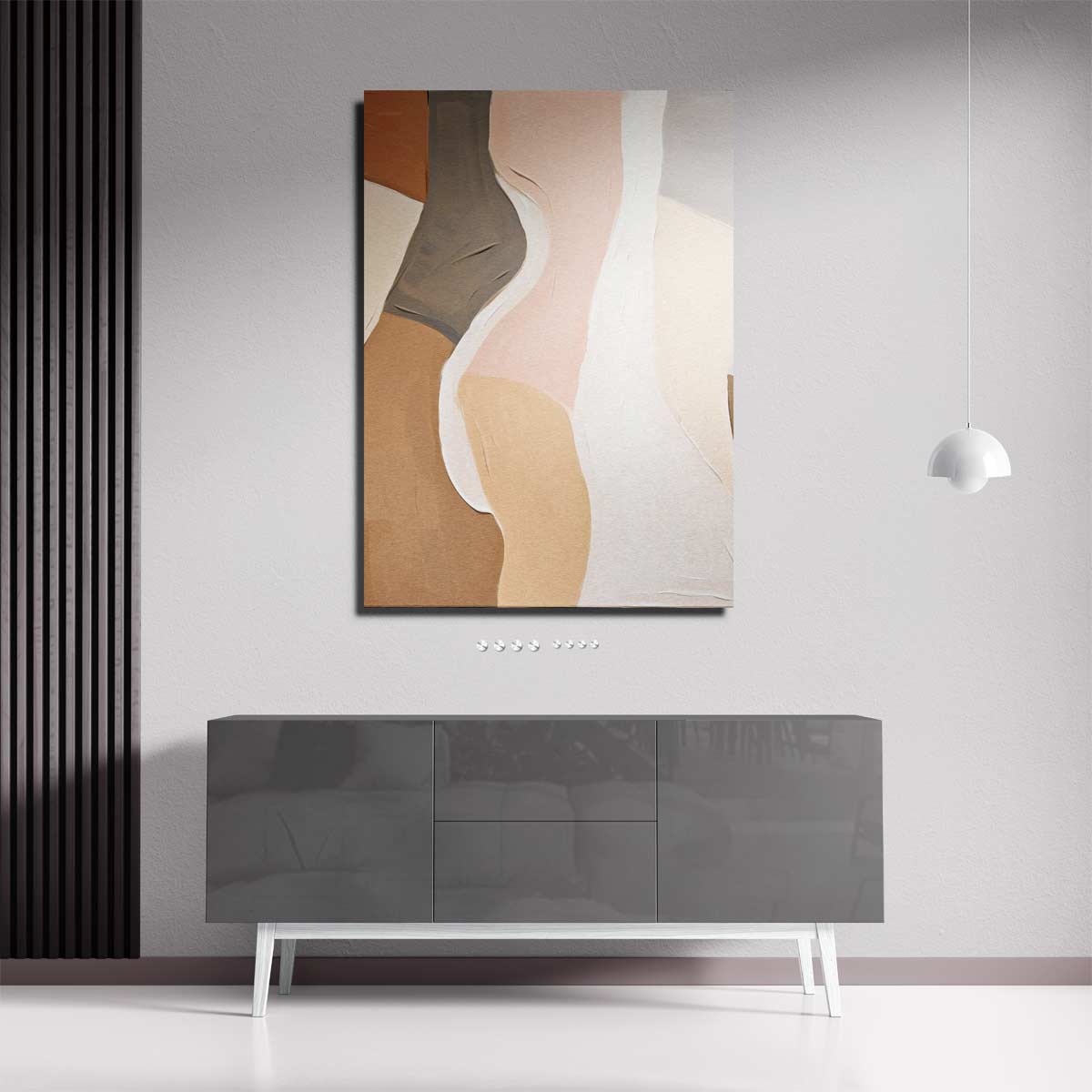 Abstracte Vormen in Zachte Tinten – portret kunstwerk als wanddecoratie, afbeelding 18