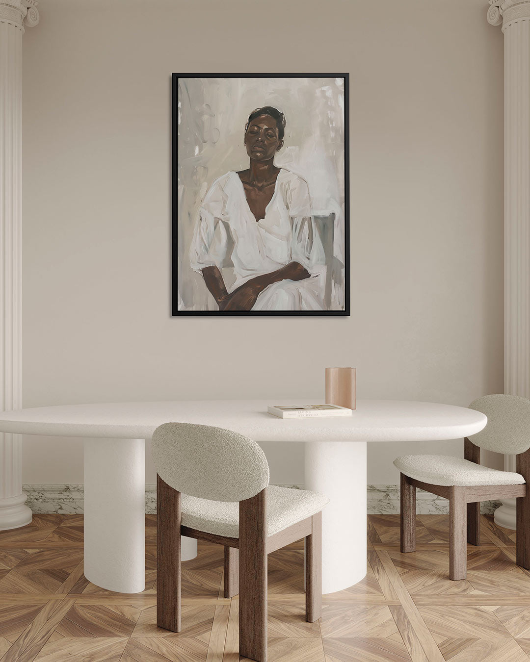 Rustige portretstudie – staand wanddecoratie kunstwerk