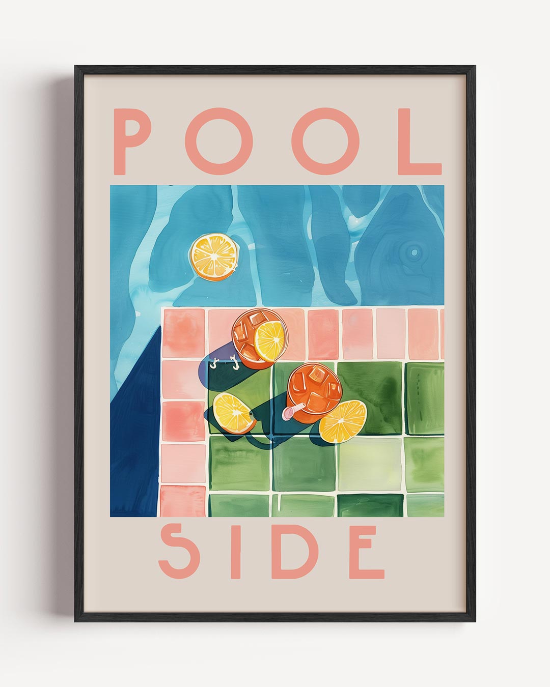 Poolside Summer Vibes – zomer portret poster als wanddecoratie