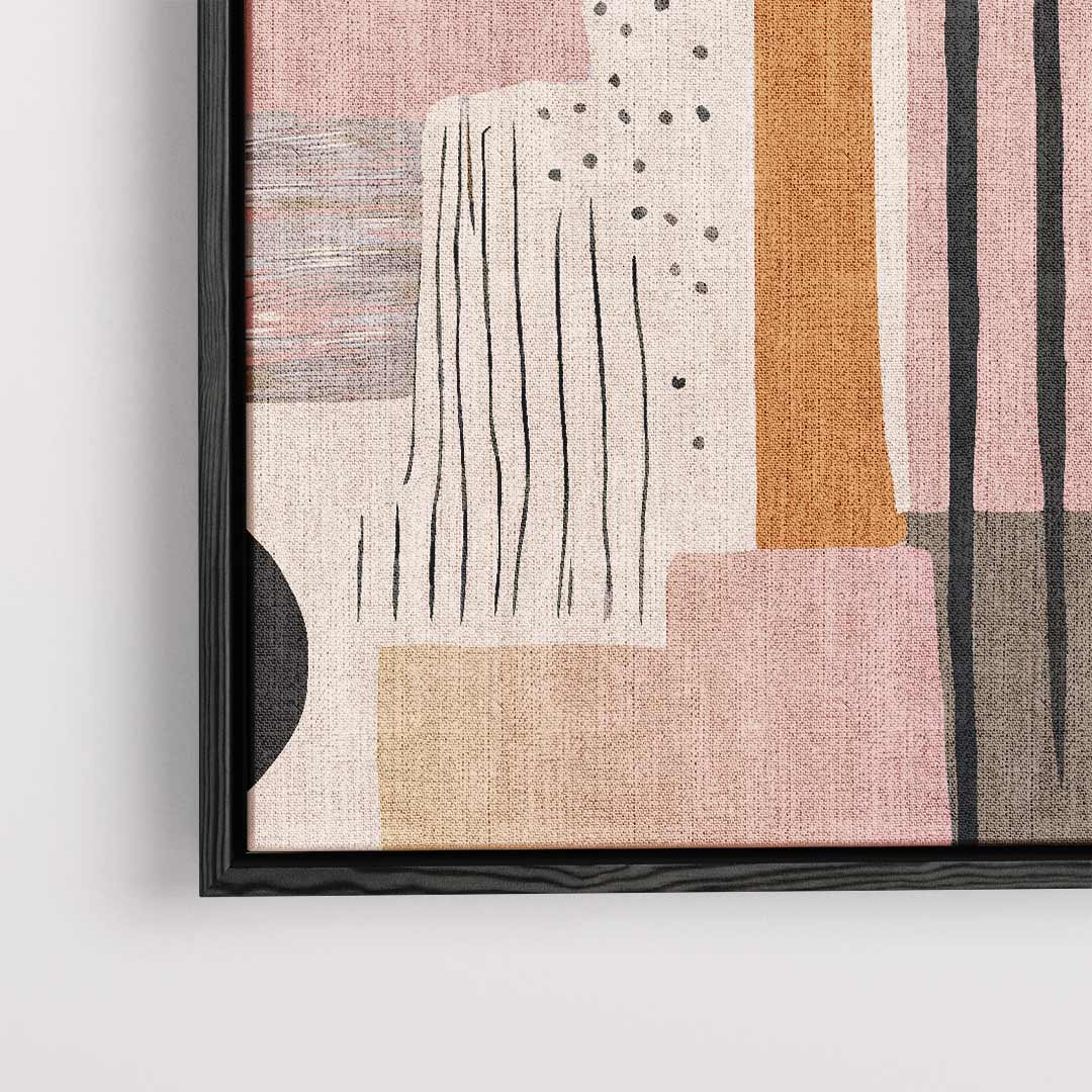 Abstracte Aardetinten Wanddecoratie – dibond kunstwerk als wanddecoratie