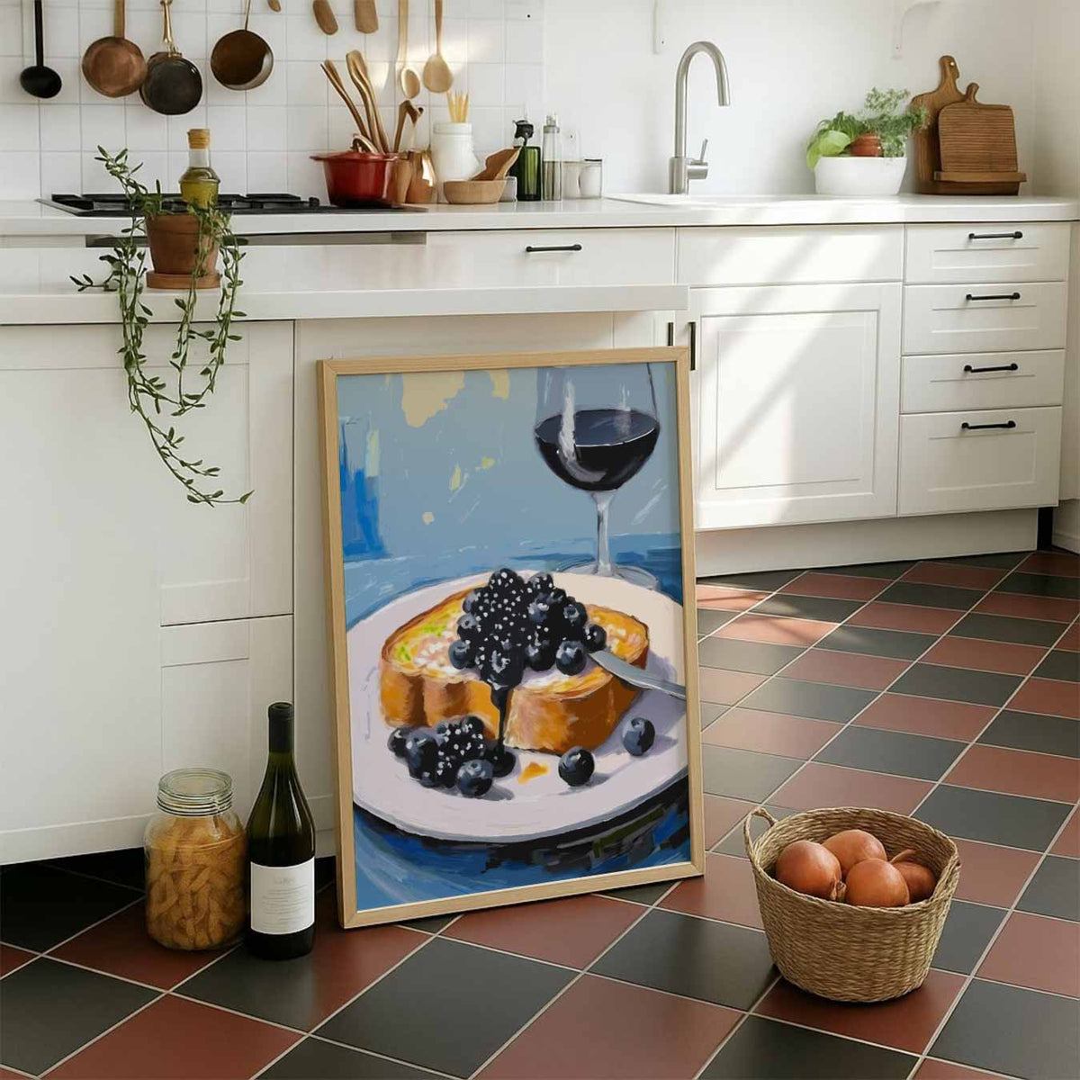 Luxe Ontbijt Moment – staande muurposter voor keuken of eethoek
