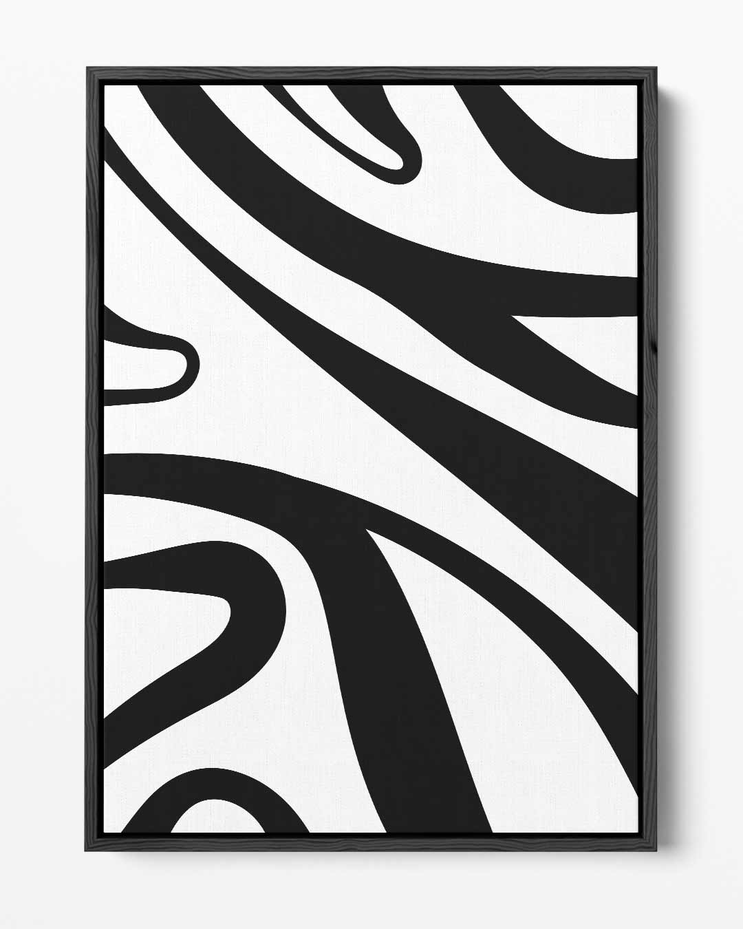 Abstracte Zebrastrepen – portret kunstwerk als wanddecoratie