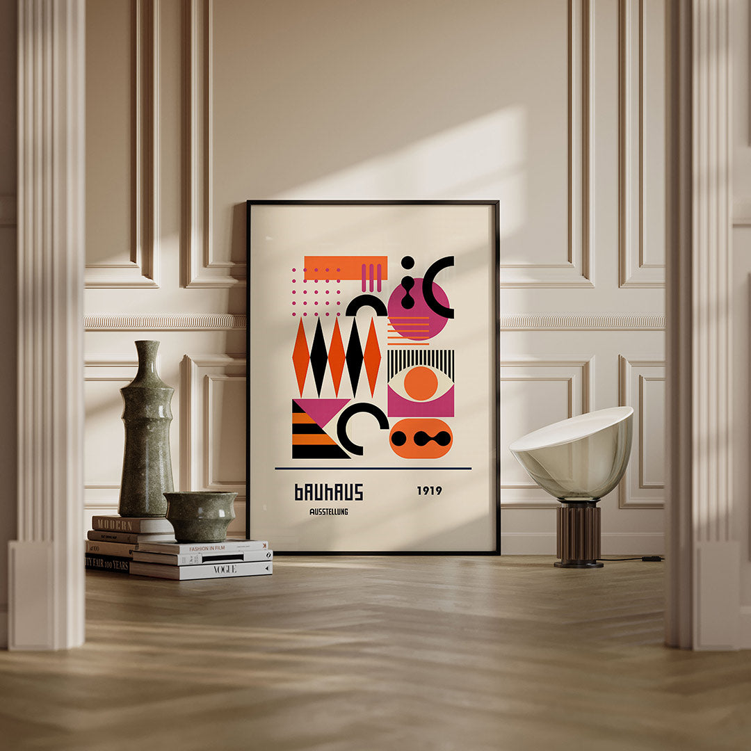 Vormen en vlakkenspel – moderne Bauhaus wandkunst als poster