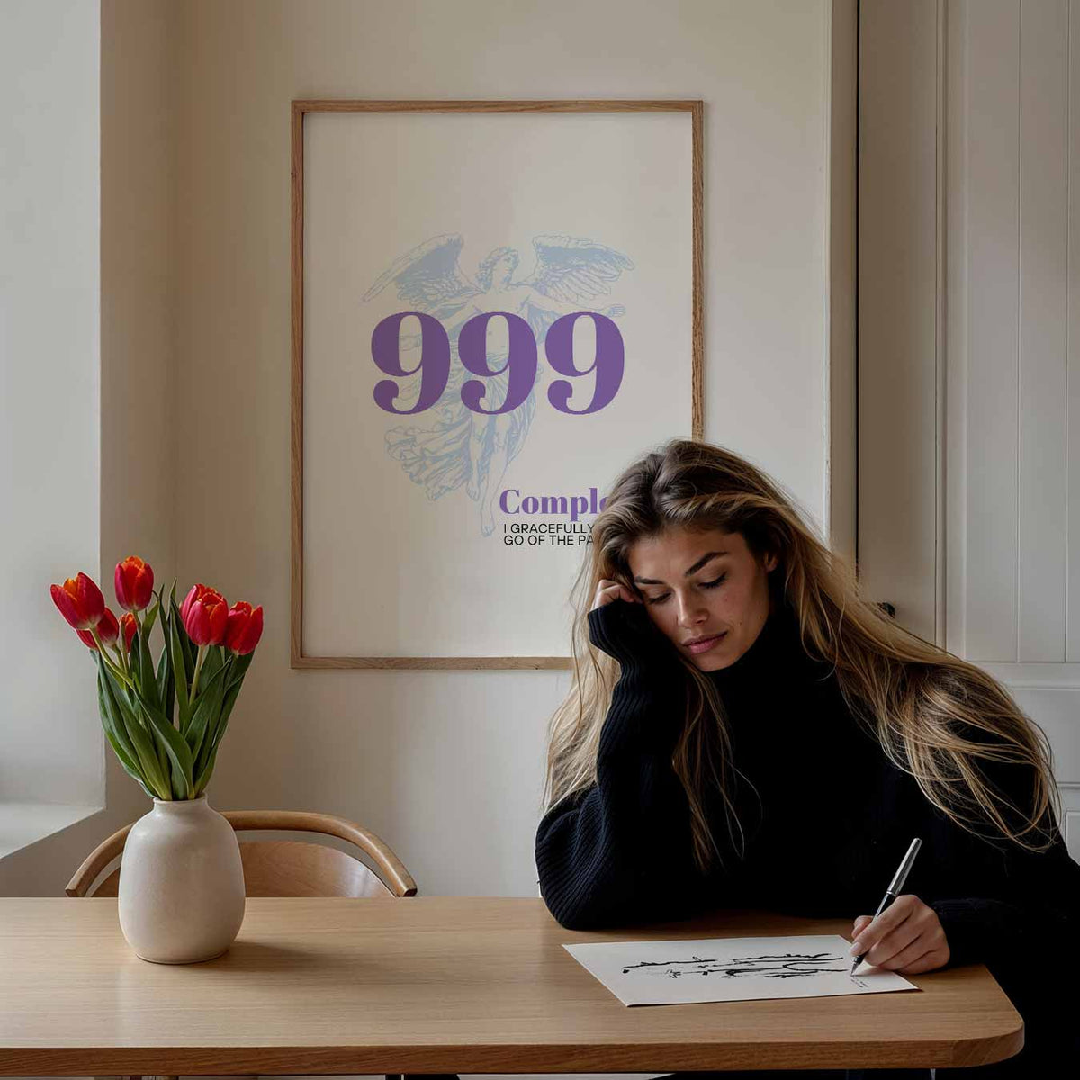 Inspirerende 999 Engel – mindful portret poster, afbeelding 7