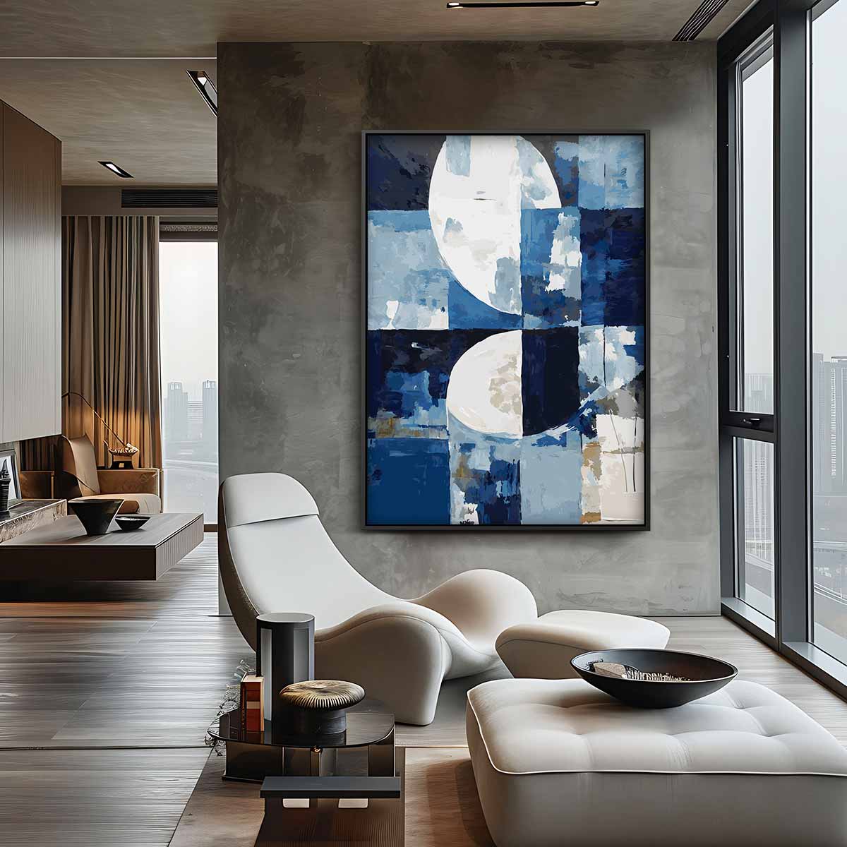Nachtelijke Reflecties – canvas wanddecoratie in portret formaat